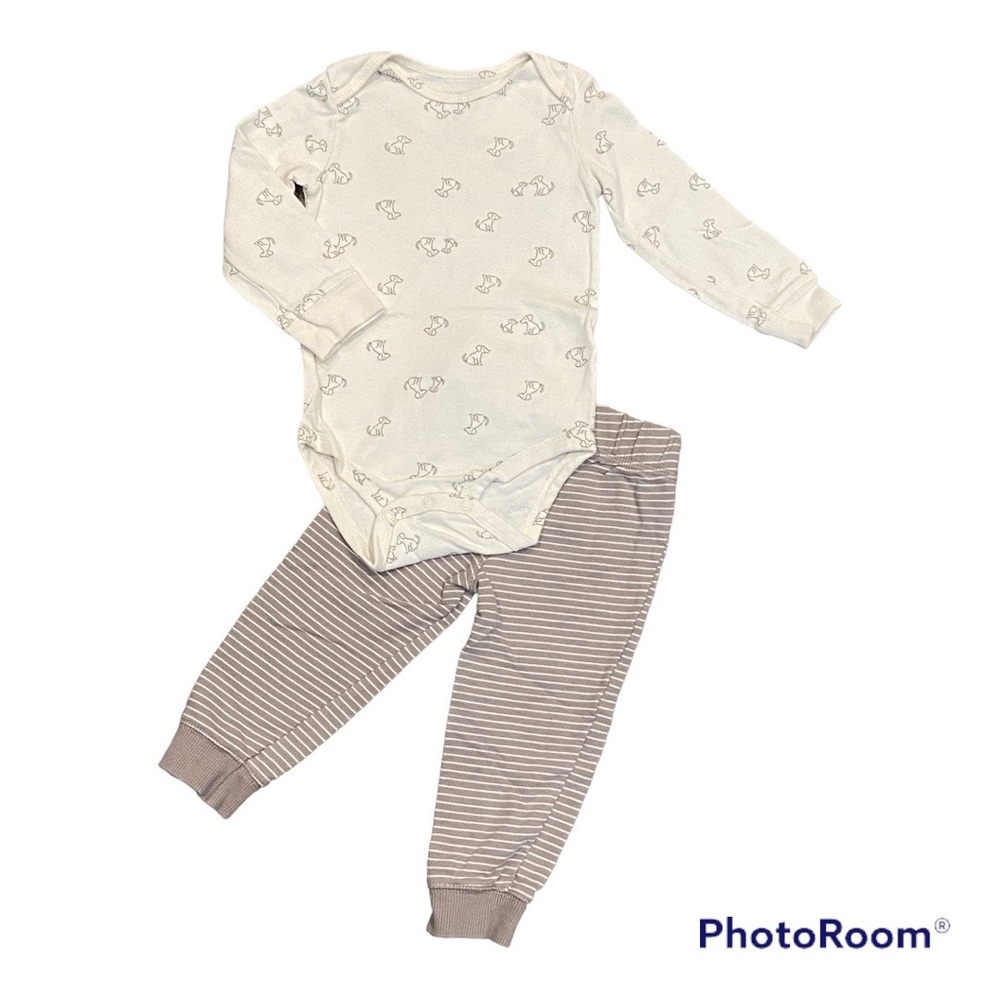 Carter’s dogs onesie and pants outfit
